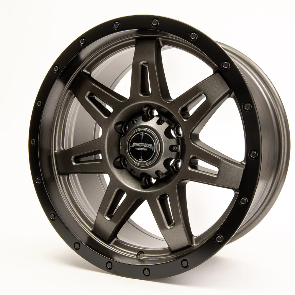 Sniper Wheels l  RECOIL Matt Gun Metallic / Black Lip