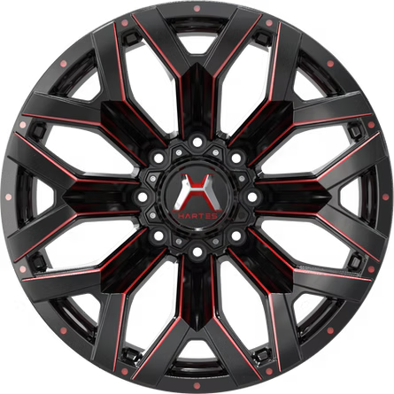 Hartes Metal | Hawkish Satin Black Red Tint