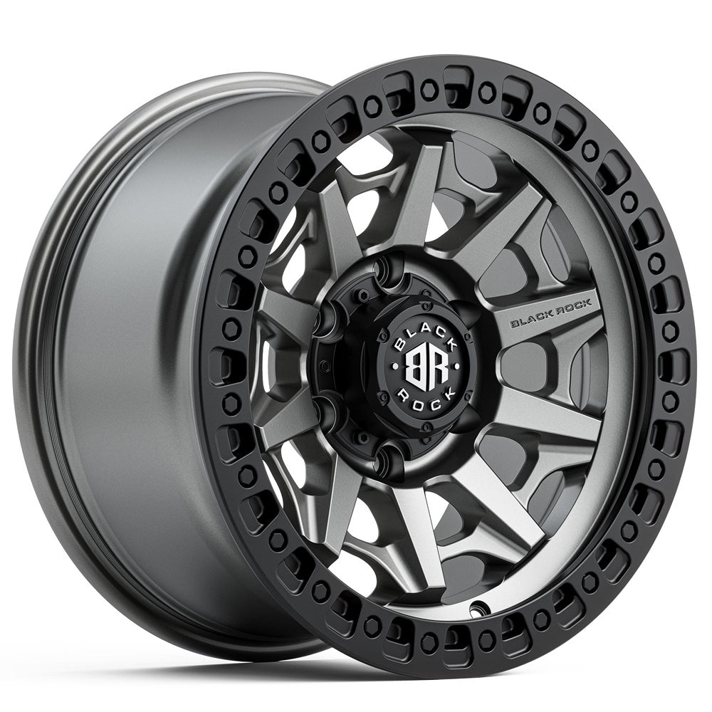 BLACK ROCK l CAGE GUNMETAL W/BLACK RING