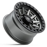 BLACK ROCK l CAGE GUNMETAL W/BLACK RING