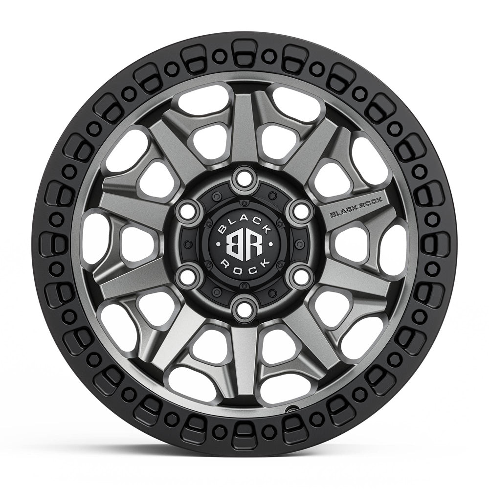 BLACK ROCK l CAGE GUNMETAL W/BLACK RING
