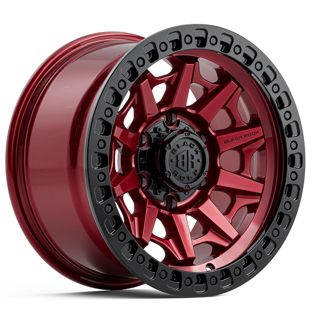BLACK ROCK l CAGE  ILLUSION RED W/ BLACK RING