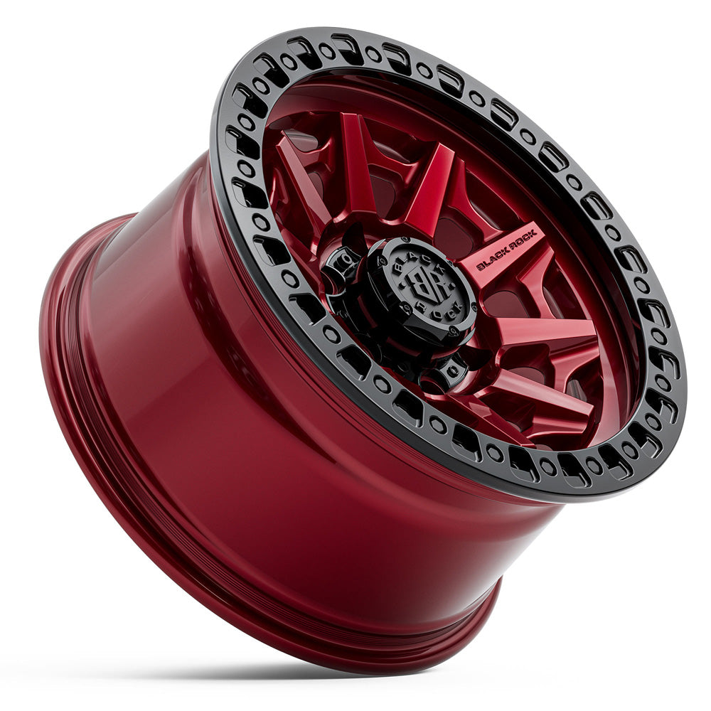 BLACK ROCK l CAGE  ILLUSION RED W/ BLACK RING