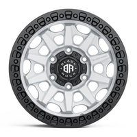 BLACK ROCK l CAGE SATIN WHITE W/ BLACK RING