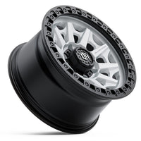 BLACK ROCK l CAGE SATIN WHITE W/ BLACK RING