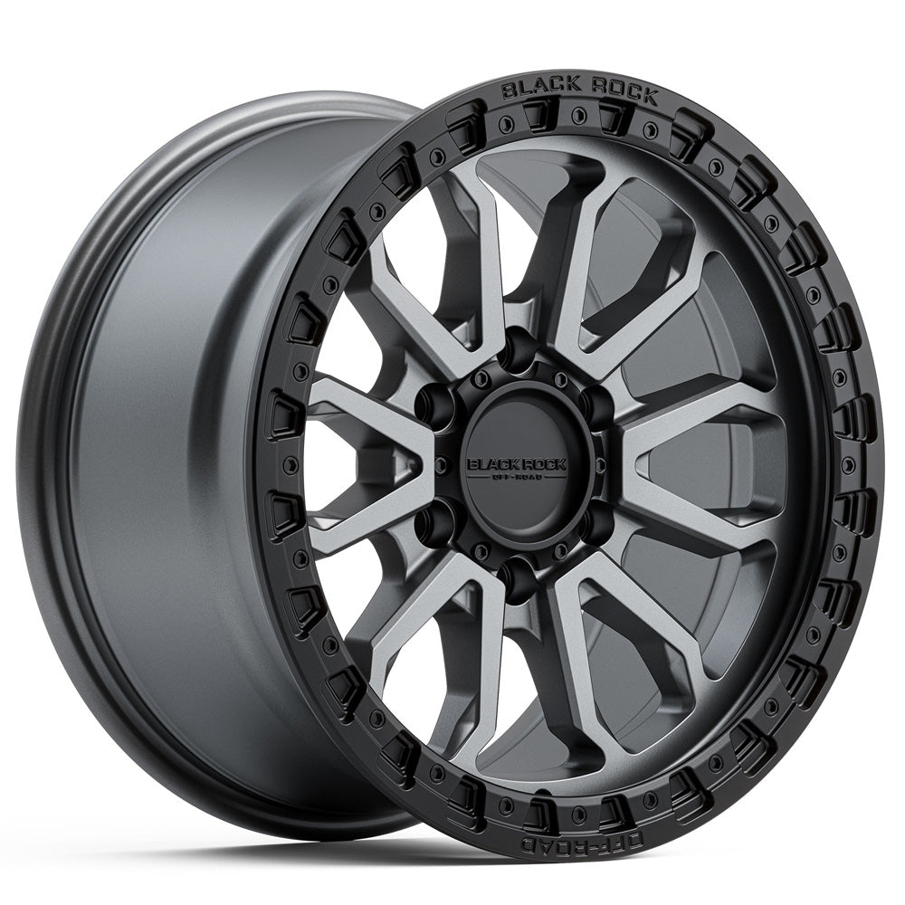 BLACK ROCK l COBRA GUNMETAL GREY W/BLACK RING