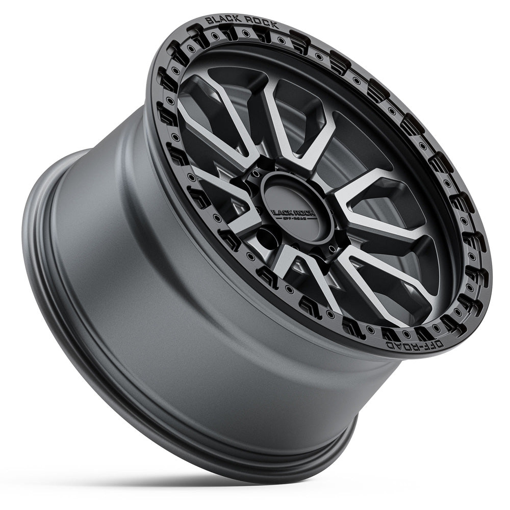 BLACK ROCK l COBRA GUNMETAL GREY W/BLACK RING