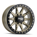 DIRTY LIFE l 9304 DT-2 l DUAL- TEK SERIES l SIMULATED BEADLOCK RING l SATIN GOLD
