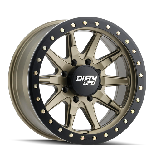 DIRTY LIFE l 9304 DT-2 l DUAL- TEK SERIES l SIMULATED BEADLOCK RING l SATIN GOLD