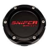 Sniper Wheels Centre Cap Red Lettering