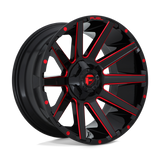FUEL l CONTRA Model D615 GLOSS BLACK RED TINTED CLEAR