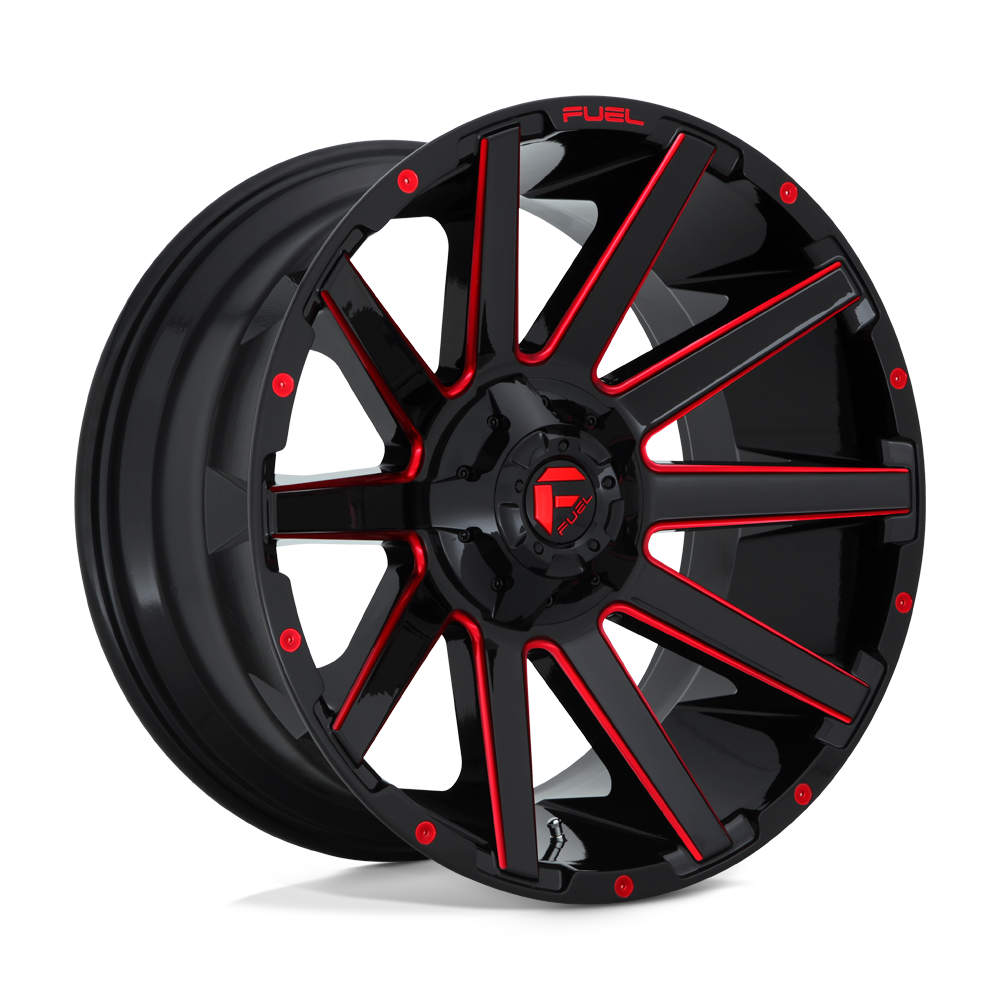 FUEL l CONTRA Model D615 GLOSS BLACK RED TINTED CLEAR