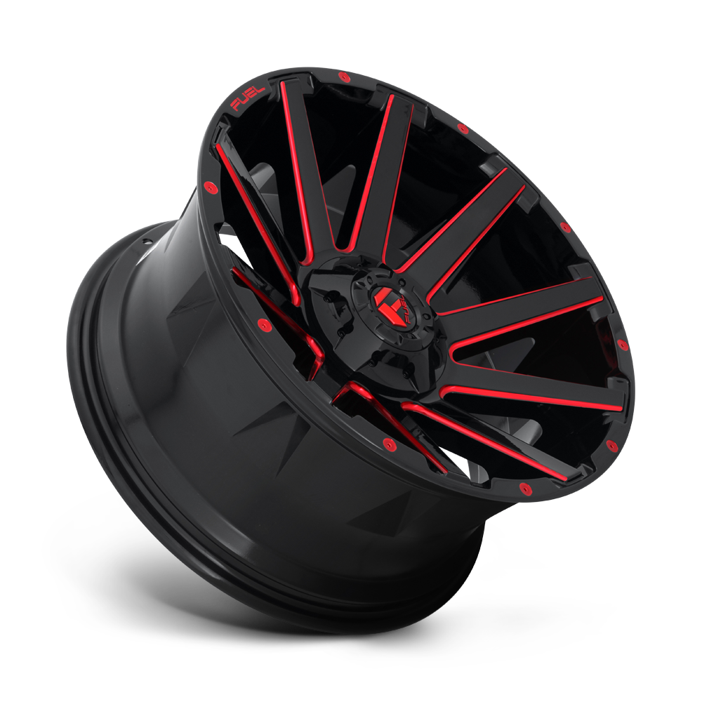 FUEL l CONTRA Model D615 GLOSS BLACK RED TINTED CLEAR