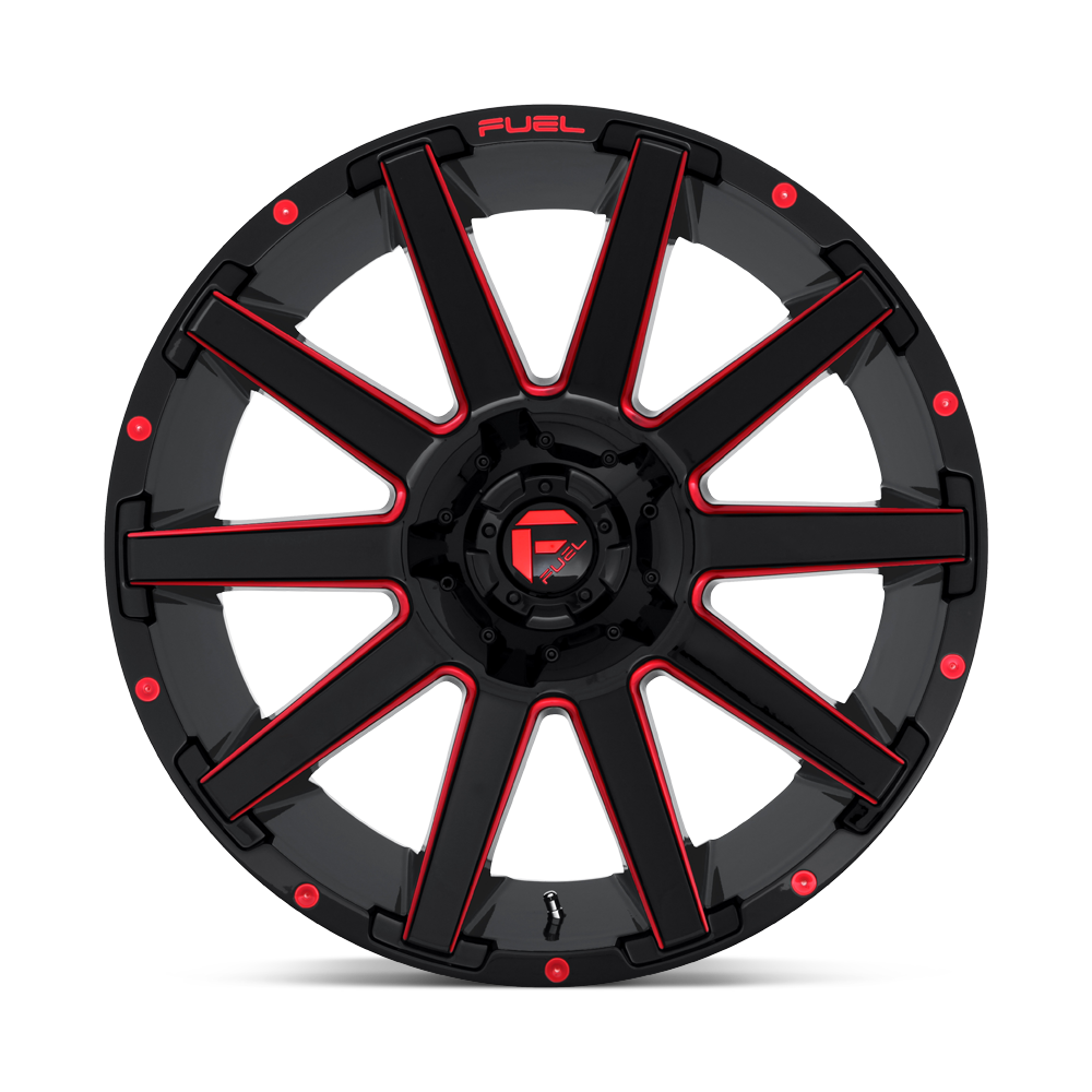 FUEL l CONTRA Model D615 GLOSS BLACK RED TINTED CLEAR