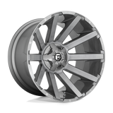 FUEL l CONTRA Model D615 BRUSHED GUN METAL TINTED CLEAR