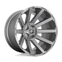 FUEL l CONTRA Model D615 BRUSHED GUN METAL TINTED CLEAR