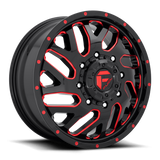 FUEL l TRITON DUALLY Model D656 GLOSS BLACK RED TINTED CLEAR
