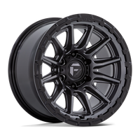 FUEL l PISTON Model FC866 MATTE GUNMETAL GLOSS BLACK LIP