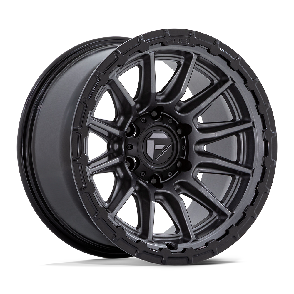 FUEL l PISTON Model FC866 MATTE GUNMETAL GLOSS BLACK LIP
