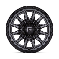 FUEL l PISTON Model FC866 MATTE GUNMETAL GLOSS BLACK LIP