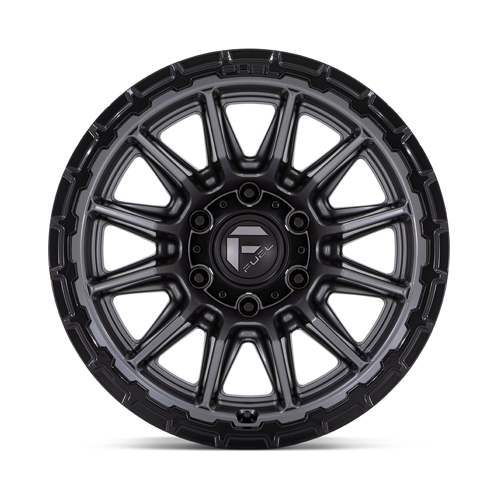 FUEL l PISTON Model FC866 MATTE GUNMETAL GLOSS BLACK LIP