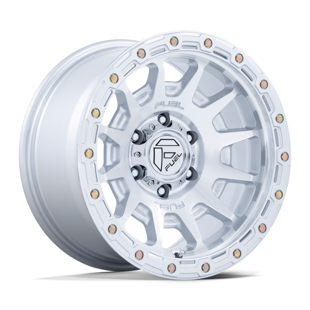 FUEL l FORTRESS Model FC884 GLOSS SILVER W/ MACHINED FACE
