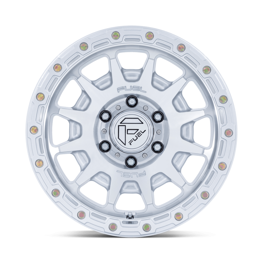 FUEL l FORTRESS Model FC884 GLOSS SILVER W/ MACHINED FACE