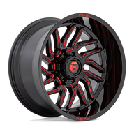 FUEL l HURRICANE Model D808 GLOSS BLACK MILLED RED TINT