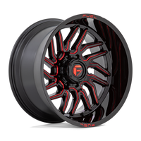FUEL l HURRICANE Model D808 GLOSS BLACK MILLED RED TINT