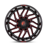 FUEL l HURRICANE Model D808 GLOSS BLACK MILLED RED TINT
