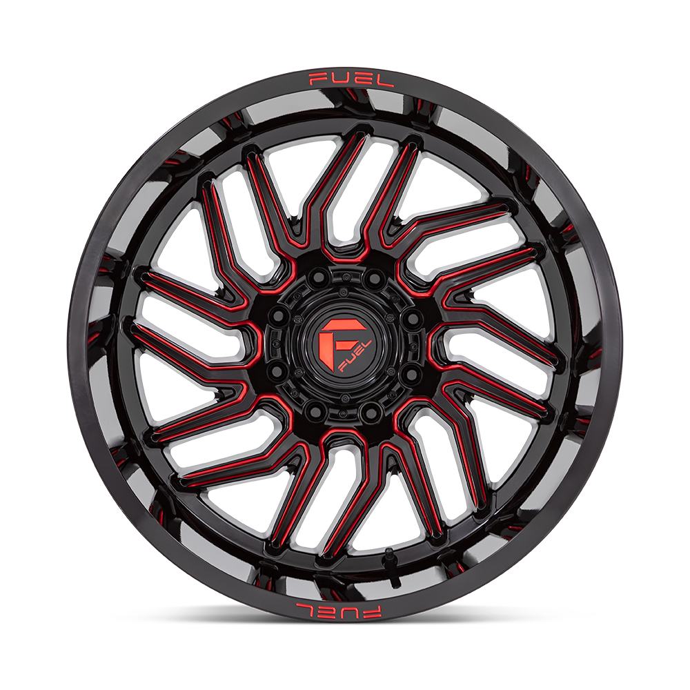 FUEL l HURRICANE Model D808 GLOSS BLACK MILLED RED TINT