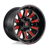 FUEL l HARDLINE Model D620 GLOSS BLACK RED TINTED CLEAR