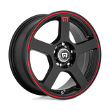 MOTEGI lMR116 FS5 l MATTE BLACK W/ RED STRIPE