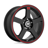 MOTEGI lMR116 FS5 l MATTE BLACK W/ RED STRIPE