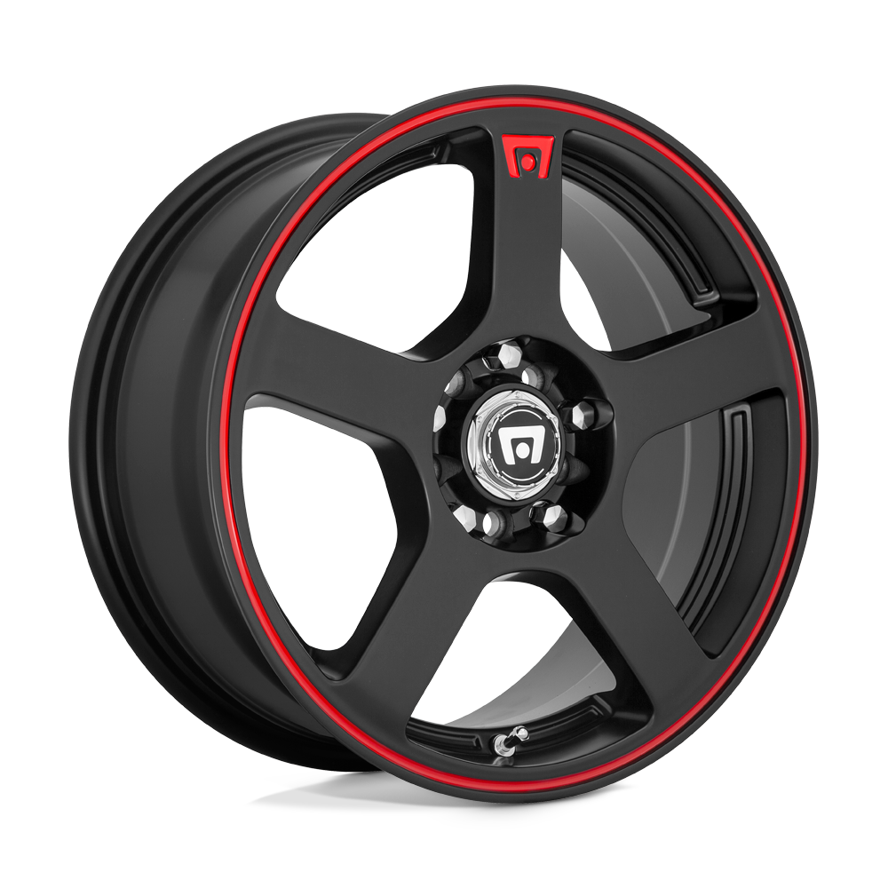 MOTEGI lMR116 FS5 l MATTE BLACK W/ RED STRIPE