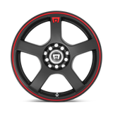 MOTEGI lMR116 FS5 l MATTE BLACK W/ RED STRIPE