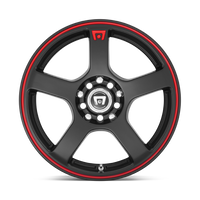 MOTEGI lMR116 FS5 l MATTE BLACK W/ RED STRIPE