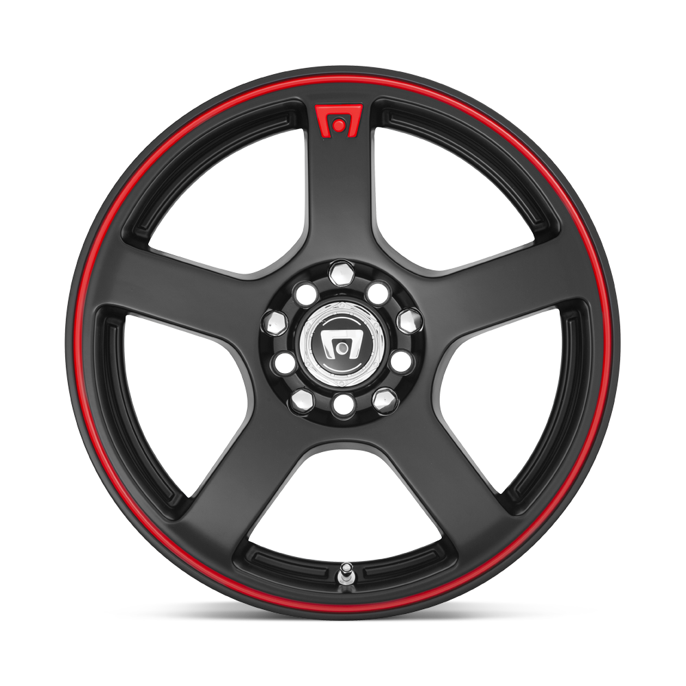 MOTEGI lMR116 FS5 l MATTE BLACK W/ RED STRIPE