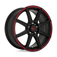MOTEGI l MR142 CS8 l SATIN BLACK W/ RED STRIPE
