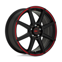 MOTEGI l MR142 CS8 l SATIN BLACK W/ RED STRIPE
