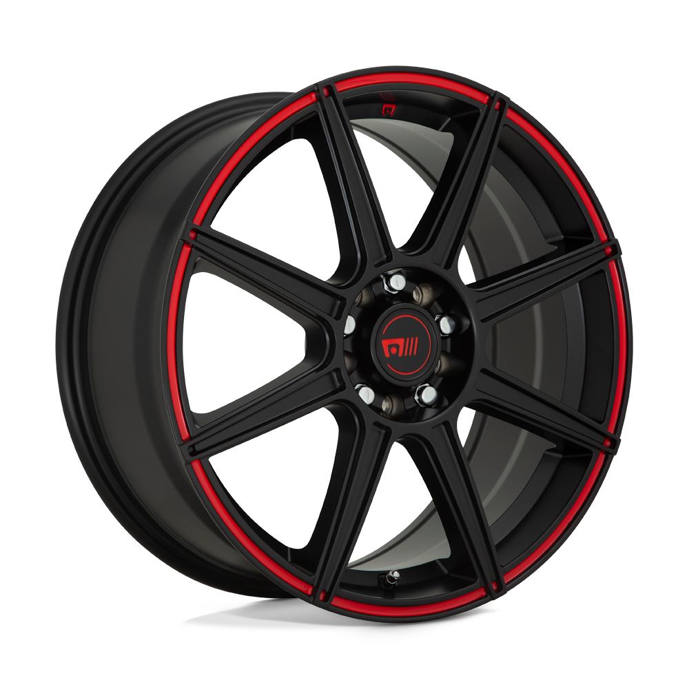 MOTEGI l MR142 CS8 l SATIN BLACK W/ RED STRIPE