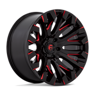 FUEL l QUAKE Model D829 GLOSS BLACK MILLED RED TINT