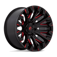 FUEL l QUAKE Model D829 GLOSS BLACK MILLED RED TINT