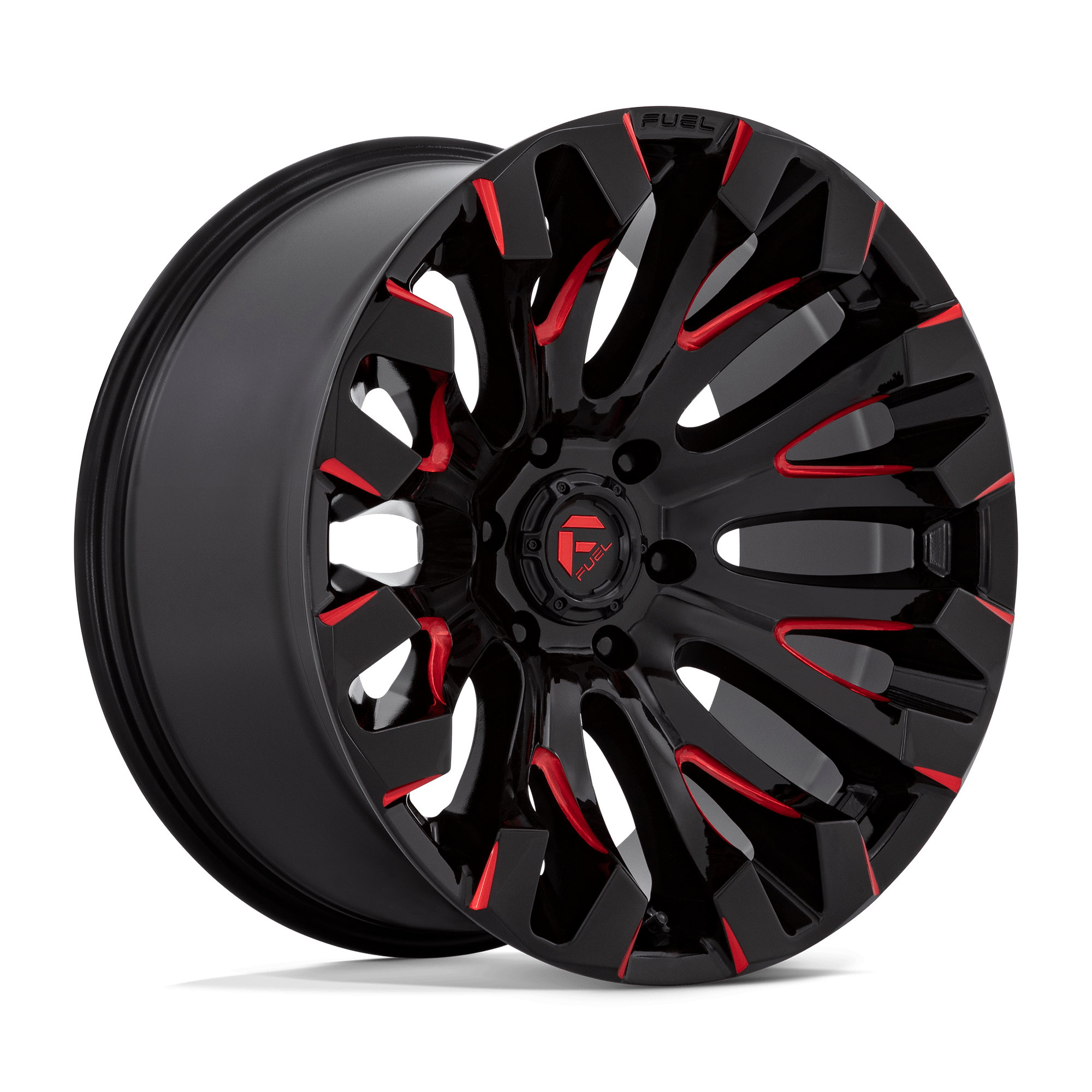 FUEL l QUAKE Model D829 GLOSS BLACK MILLED RED TINT