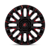 FUEL l QUAKE Model D829 GLOSS BLACK MILLED RED TINT