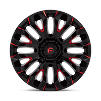 FUEL l QUAKE Model D829 GLOSS BLACK MILLED RED TINT