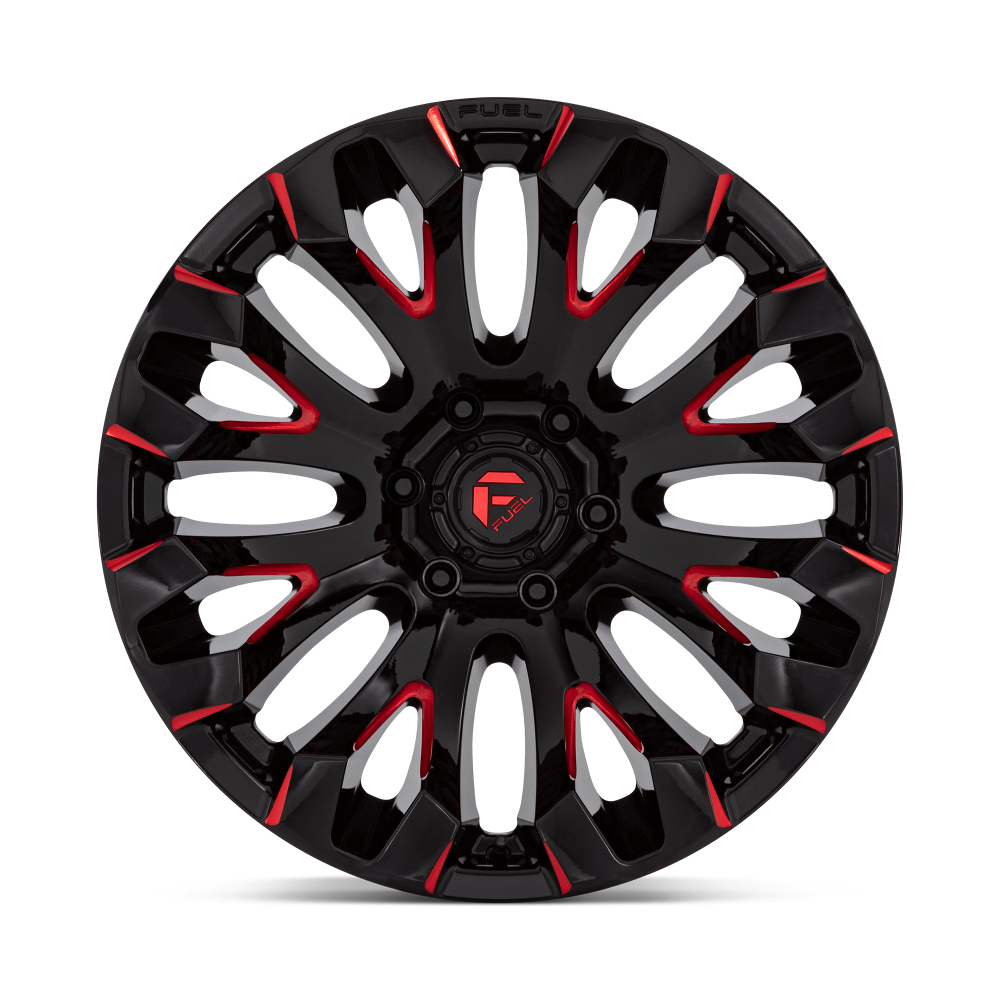 FUEL l QUAKE Model D829 GLOSS BLACK MILLED RED TINT
