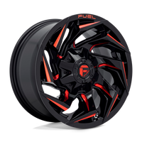 FUEL l REACTION Model D755 GLOSS BLACK MILLED W/ RED TINT