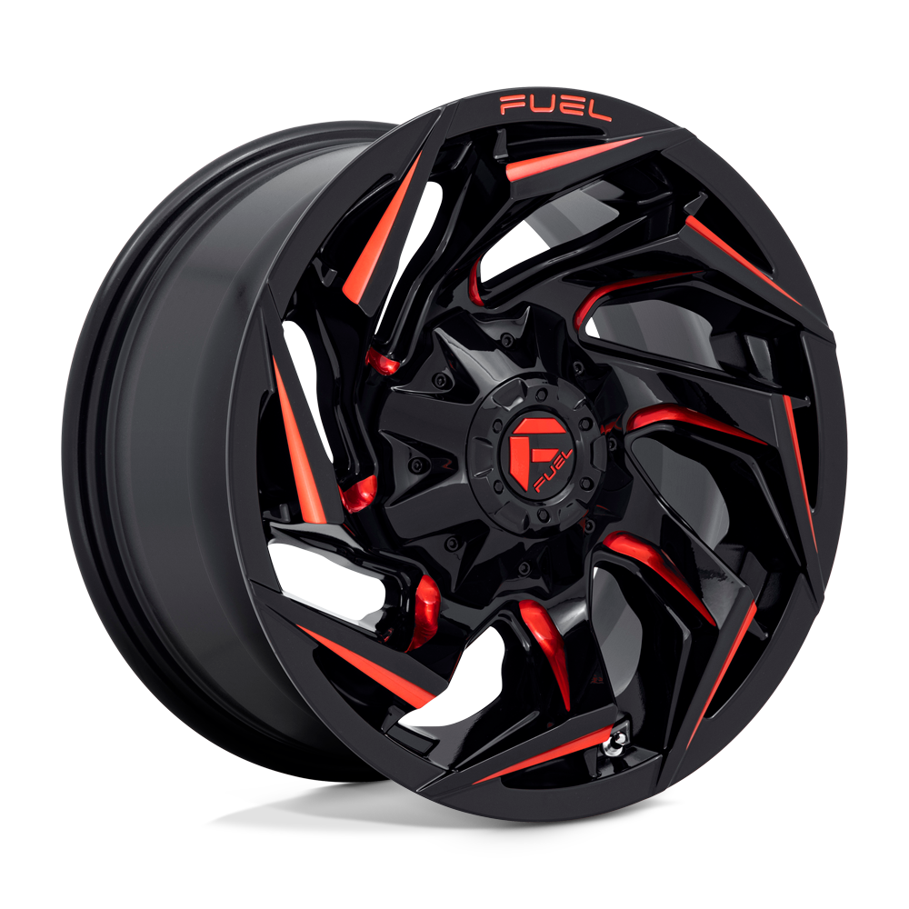 FUEL l REACTION Model D755 GLOSS BLACK MILLED W/ RED TINT