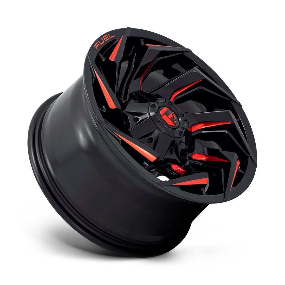 FUEL l REACTION Model D755 GLOSS BLACK MILLED W/ RED TINT